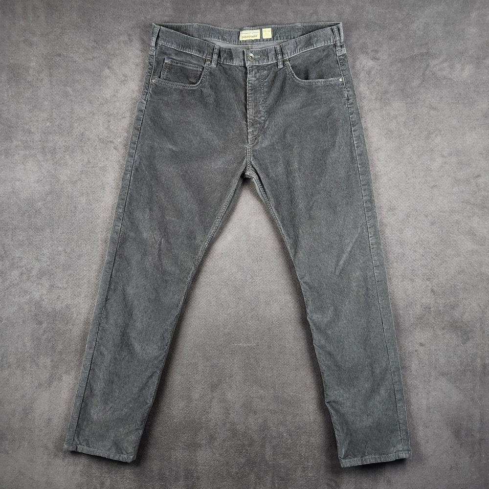 Patagonia Corduroy Pants Mens 38x32 Forge Grey Straight Fit Organic Cotton 55930